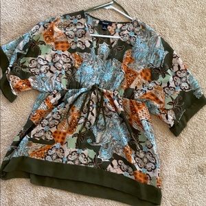 Women’s Green Pattern Kaktus Blouse